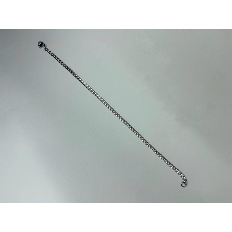 Pulseira Fininha 1x1 Aço Inox Cirúrgico Prata Unissex